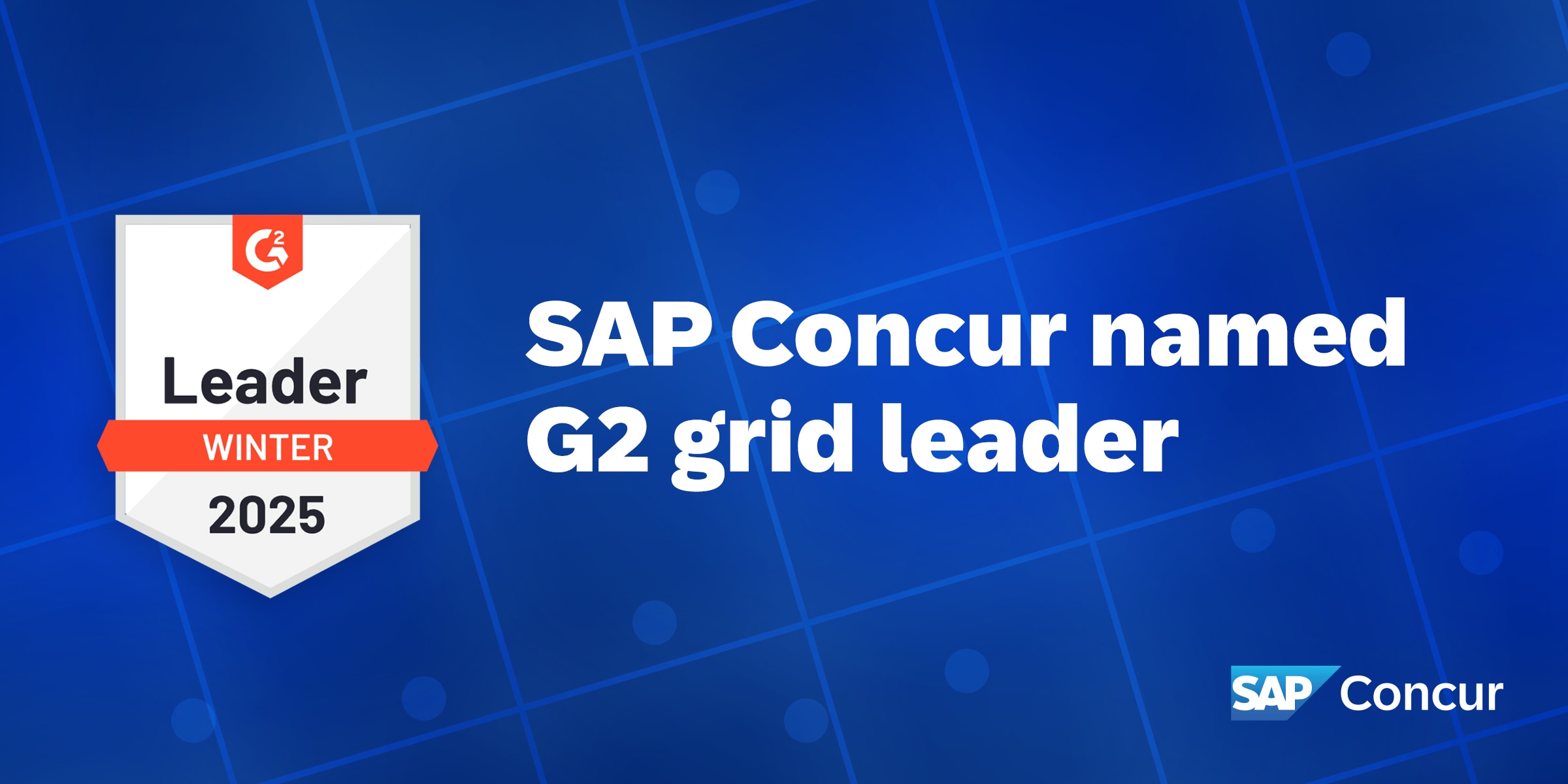 G2 user review grid image showing Concur Invoice Management atop the upper right quadrant